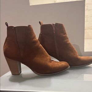 Brown Suede Ankle Boots